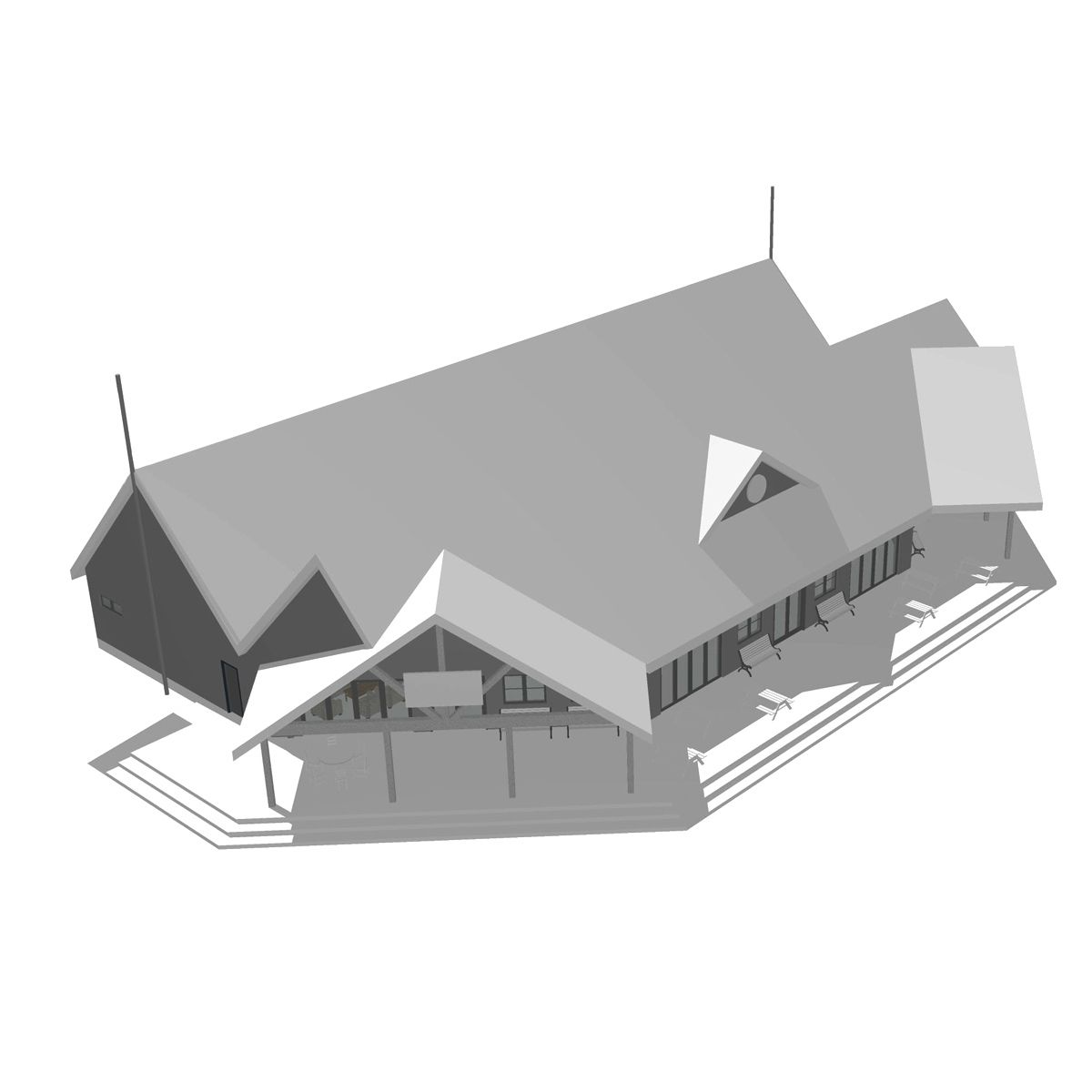 A 3D view of the proposed new cricket pavilion for Kidlington Cricket Club