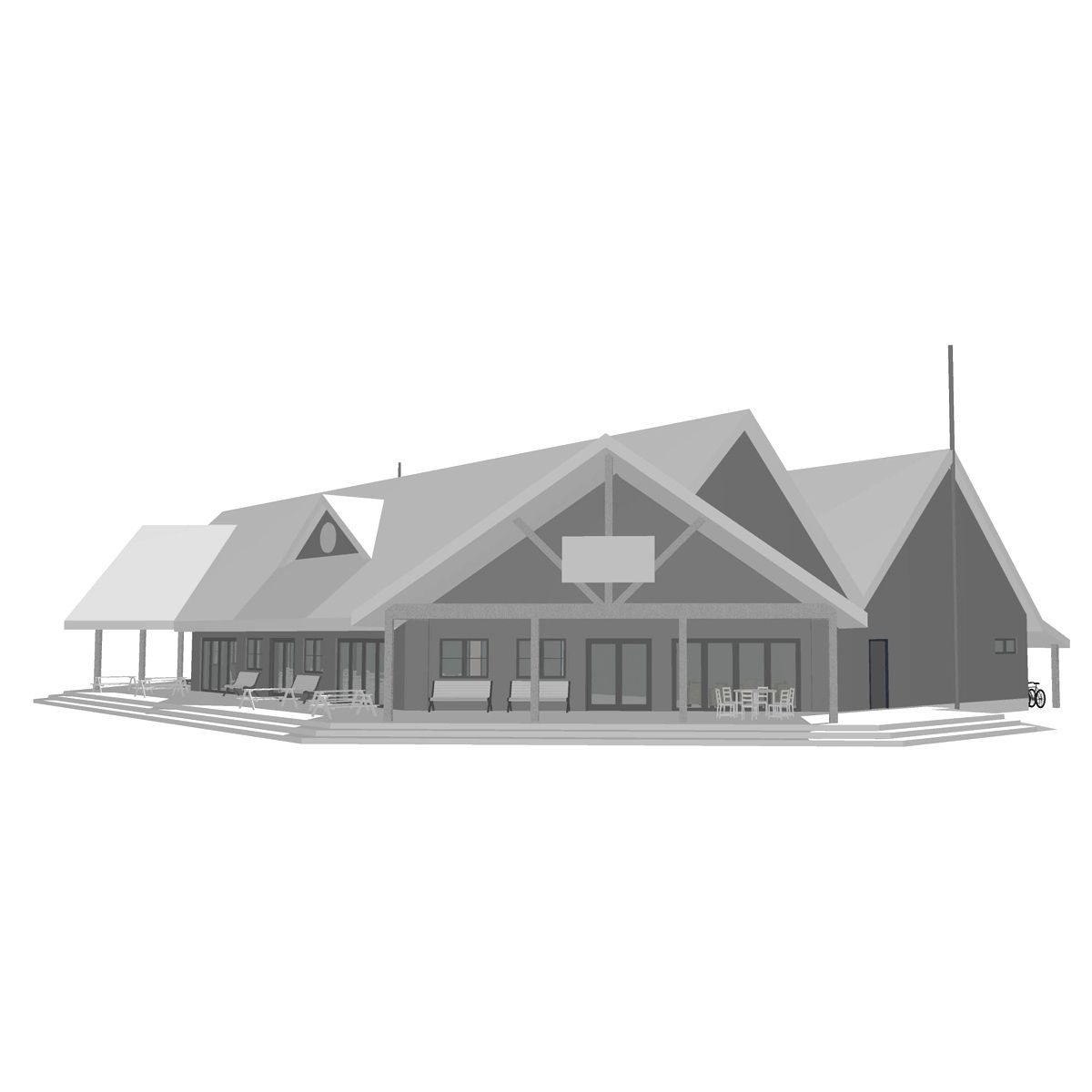 A 3D view of the proposed new cricket pavilion for Kidlington Cricket Club