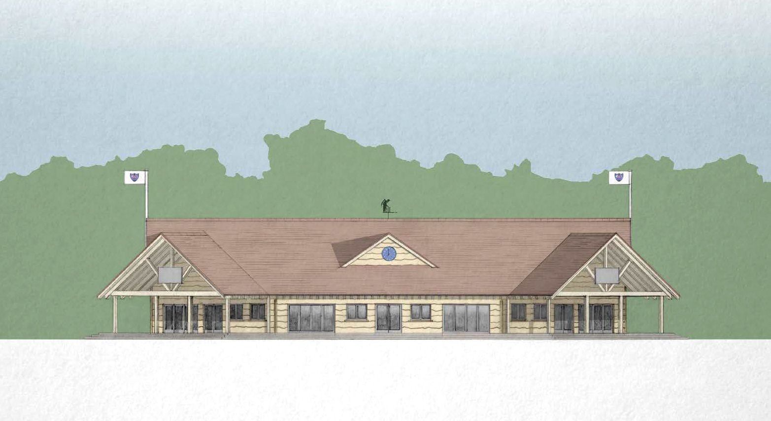 Illustration of the proposed new cricket pavilion for Kidlington Cricket Club